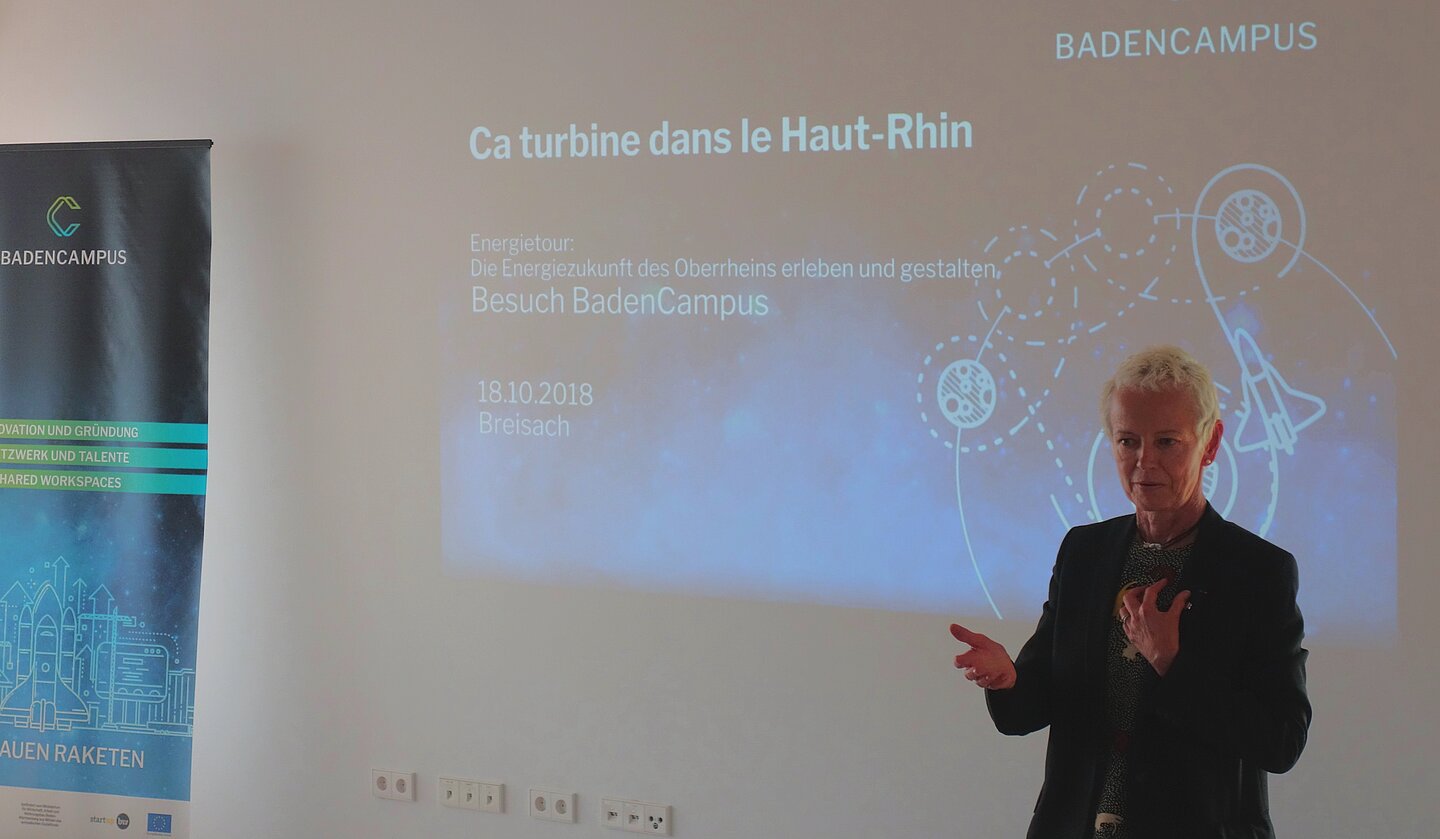B. Klinkert, Präsidentin des Départements Haut-Rhin bei dem Baden Campus