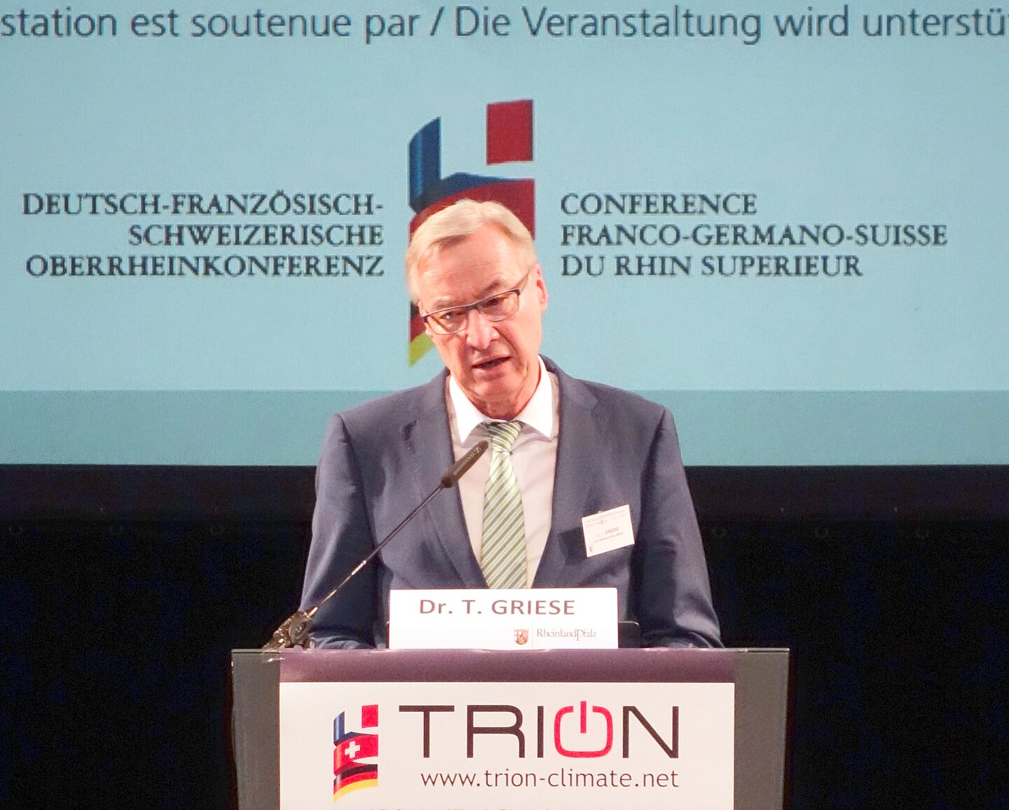 Grußbotschaft Dr. T. Griese, Staatsekretär im Ministerium für Umwelt, Energie, Ernährung und Forsten (MUEEF)